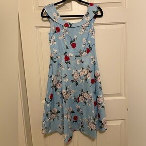 Light blue floral 1950’s styled dress